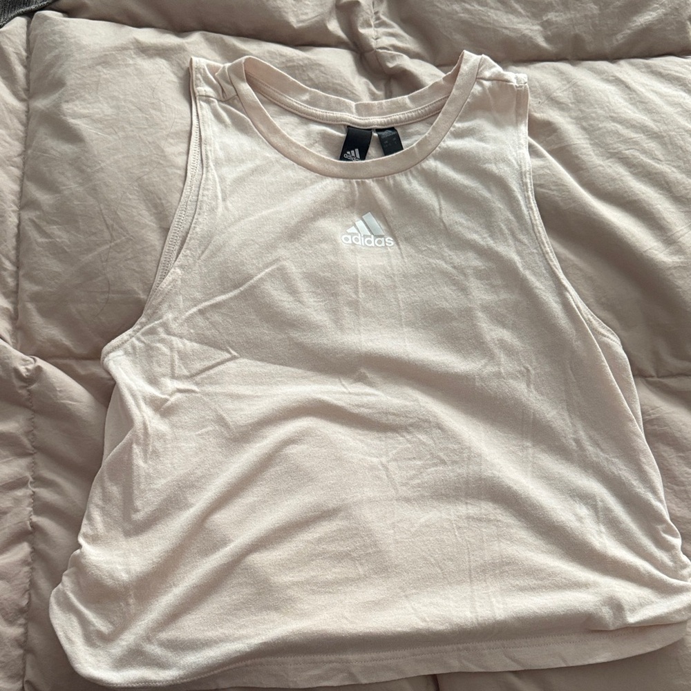 Adidas beige Athletic Tank Top